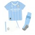 Manchester City John Stones #5 Heimtrikotsatz Kinder 2023-24 Kurzarm (+ Kurze Hosen)